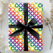 Trendy Chic Rainbow Diamonds Geschenkpapier