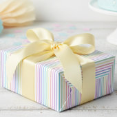 Trendy Chic Rainbow Stripes Geschenkpapier