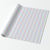 Trendy Chic Rainbow Stripes Geschenkpapier (Ungerollt)