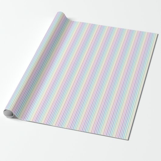 Trendy Chic Rainbow Stripes Geschenkpapier (Ungerollt)