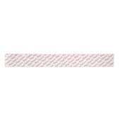 Trendy Chic Red Typografy Pattern Frohe Weihnachte Satinband (Vorderseite)
