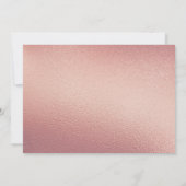 Trendy & Chic Rose Gold Foil Ladys Birthday Einladung (Rückseite)