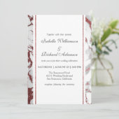 Trendy Chic Rose Gold Marble Wedding Celebration Einladung (Stehend Vorderseite)