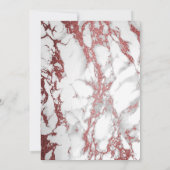 Trendy Chic Rose Gold Marble Wedding Celebration Einladung (Rückseite)