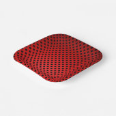 Trendy & Chic Rot & Schwarz Streifen Muster Pappteller (Gewinkelt)