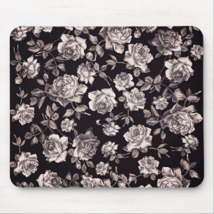 Trendy Chic-schwarzes u. weißes Vintages elegante Mousepad