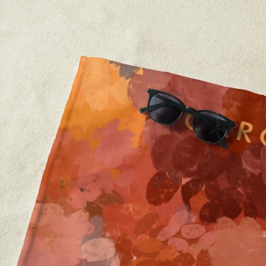 Trendy Chic Terracotta Rust Orange Brown Strandtuch (Beispiel)