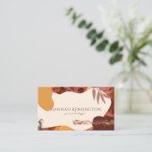 Trendy Chic Terracotta Warme Earth Tones Visitenkarte (Stehend Vorderseite)
