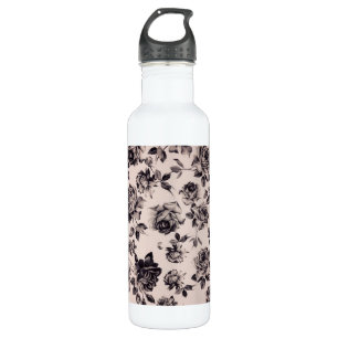Trendy Chic-weißes u. schwarzes Vintages elegante Edelstahlflasche