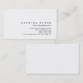 Trendy Chic White Consultant Business Card Visitenkarte (Vorne/Hinten)