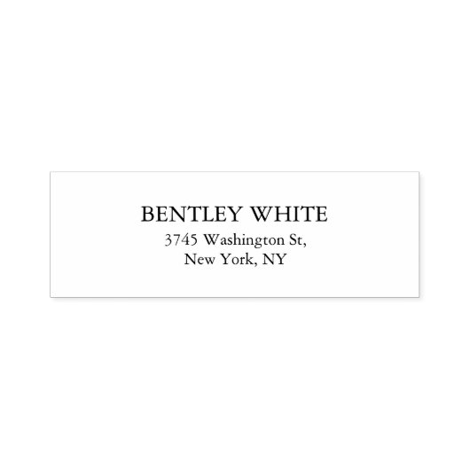 Trendy Chic White stilvoll Einfach Schlicht Elegan Permastempel (Design)