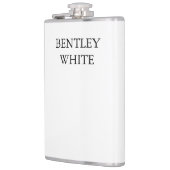 Trendy Chic White stilvoll Einfach Schlicht Ihren Flachmann (Links)