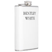 Trendy Chic White stilvoll Einfach Schlicht Ihren Flachmann (Rechts)