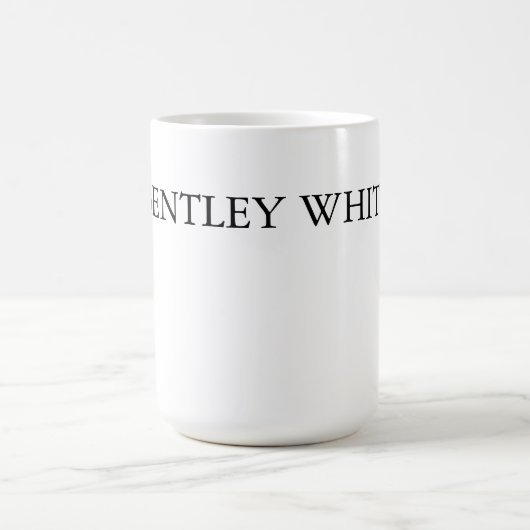 Trendy Chic White stilvoll Einfach Schlicht Ihren Kaffeetasse (Mittel)