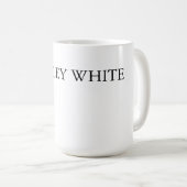 Trendy Chic White stilvoll Einfach Schlicht Ihren Kaffeetasse (VorderseiteRechts)