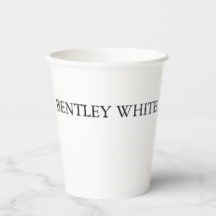 Trendy Chic White stilvoll Einfach Schlicht Ihren  Pappbecher
