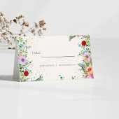 Trendy Chic Wildblumen Floral Wedding Empfang Platzkarte