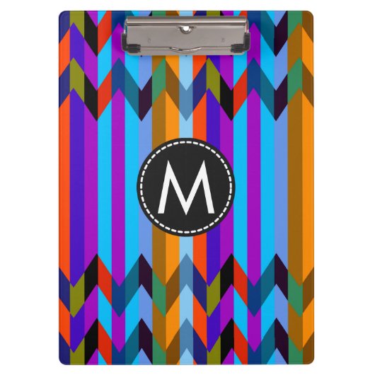Trendy Chic Zickzack Stripes Muster #18 Klemmbrett (Vorderseite)