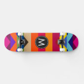 Trendy Chic Zickzack Stripes Muster #2 Skateboard (Horizontal)