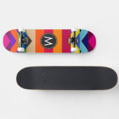 Trendy Chic Zickzack Stripes Muster #2 Skateboard (Horizontal)