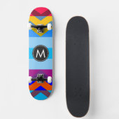 Trendy Chic Zickzack Stripes Muster #6 Skateboard (Vorne)