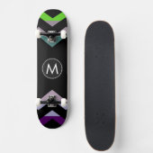 Trendy Chic Zickzack Stripes Muster #7 Skateboard (Vorne)