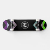 Trendy Chic Zickzack Stripes Muster #7 Skateboard (Horizontal)