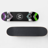Trendy Chic Zickzack Stripes Muster #7 Skateboard (Horizontal)