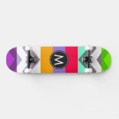 Trendy Chic Zickzack Stripes Muster #8 Skateboard (Horizontal)