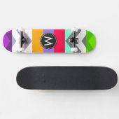 Trendy Chic Zickzack Stripes Muster #8 Skateboard (Horizontal)