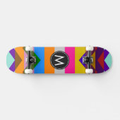 Trendy Chic Zickzack Stripes Muster Skateboard (Horizontal)