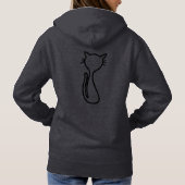 Trendy Chill Out J'aime Chat Hoodie Gray BlueGreen (Rückseite)