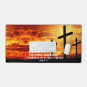 TRENDY CHRISTLICH BIBLE VERSE SUNSET CROSS SCHREIBTISCHUNTERLAGE (Tastatur & Maus)