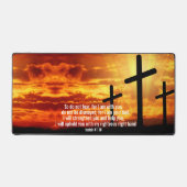 TRENDY CHRISTLICH BIBLE VERSE SUNSET CROSS SCHREIBTISCHUNTERLAGE (Vorderseite)
