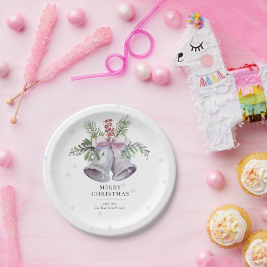 Trendy Christmas Bell Party Elegant Holidays Pappteller (Party)