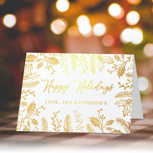 Trendy Christmas Foliage Folienkarte