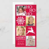 Trendy Christmas Foto Card Feiertagskarte (Vorne/Hinten)