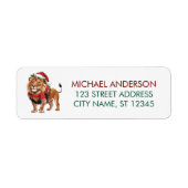 Trendy Christmas King Lion Santa Return Address (Vorne)