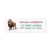 Trendy Christmas King Lion Santa Return Address (Vorne)