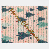 Trendy Christmas Luxury Christmas Trees Fleecedecke (Vorderseite (Horizontal))