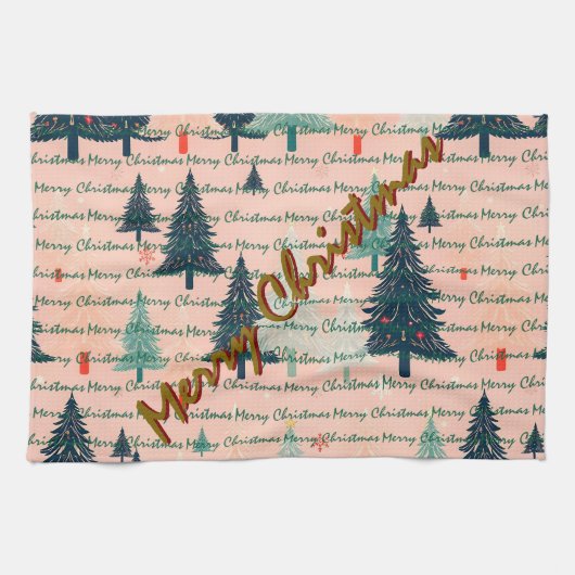 Trendy Christmas Luxury Christmas Trees Geschirrtuch (Horizontal)