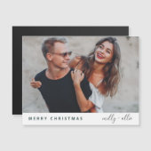 Trendy Christmas Moderne stilvolle Couple Magnet C (Vorne/Hinten)