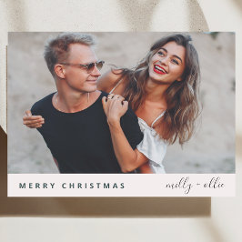 Trendy Christmas | Modernes, stilvolles Couple-Fot Feiertagskarte