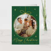 Trendy Christmas Ornament Foto Frame Real (Vorderseite)