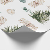 Trendy Christmas Pattern | Wasserfarbe Geschenkpapier (Ecke)