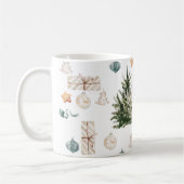 Trendy Christmas Pattern | Wasserfarbe Kaffeetasse (Links)