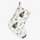 Trendy Christmas Pattern | Wasserfarbe Kleiner Weihnachtsstrumpf (Vorderansicht (hängend))