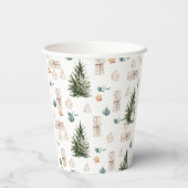 Trendy Christmas Pattern | Wasserfarbe Pappbecher (Rückseite)