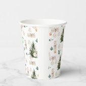 Trendy Christmas Pattern | Wasserfarbe Pappbecher (Rechts)