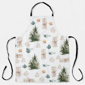 Trendy Christmas Pattern | Wasserfarbe Schürze (Vorderseite)